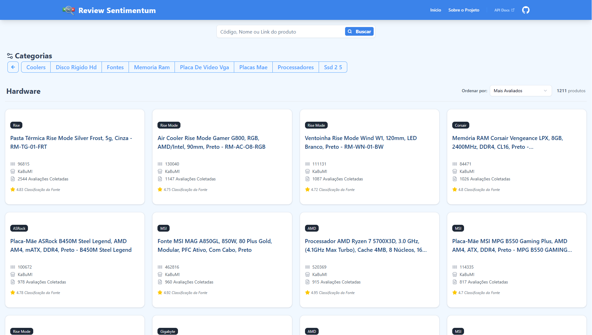 Review Sentimentum Dashboard